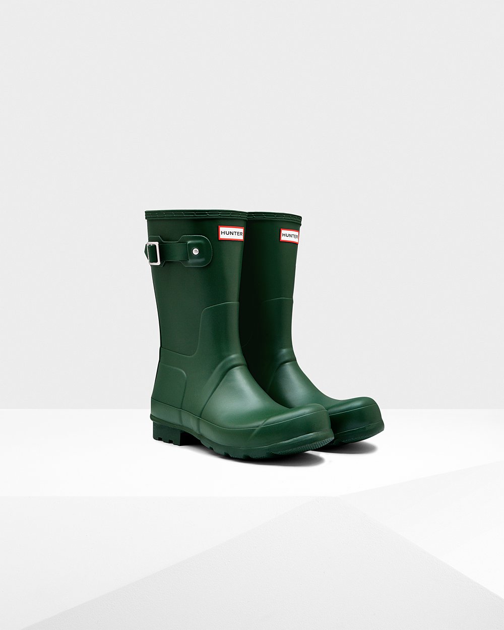 Mens Hunter Original - Short Rain Boots Green - 9427-NTOLE